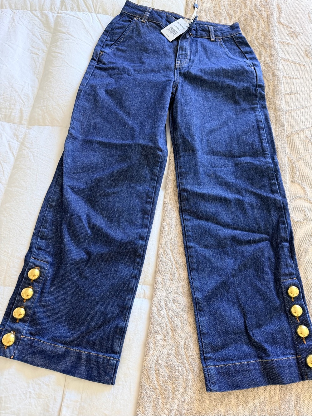 SIMKHAI Hyra Buttoned Vent Cropped Jeans - Picture 3 of 5
